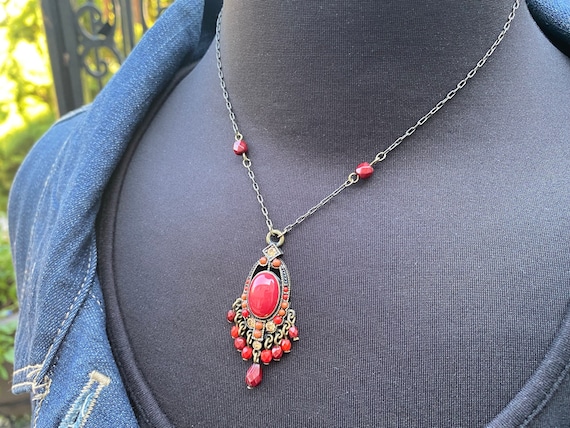 Boho Style Necklace, ca. 1990s - image 1