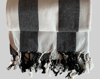 Striped Turkish Peshtemal Towel- %100 Natural Cotton