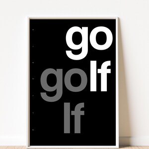 GOLF Everyday Art, Modern Golf Poster, Golf Bedroom, Golf Decor, Golf Print, Scenic Golf, Office Golf Art, Golf Canvas, Golf Dual Tone