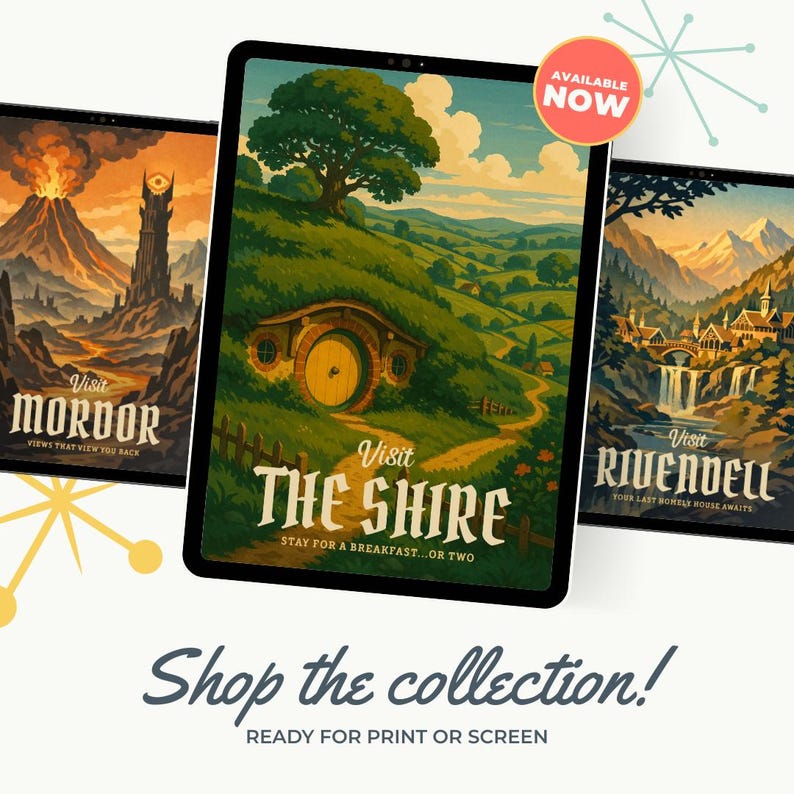 Visit Mordor Poster | Lord of the Rings Travel Art, Dorm Room Poster - Etsy