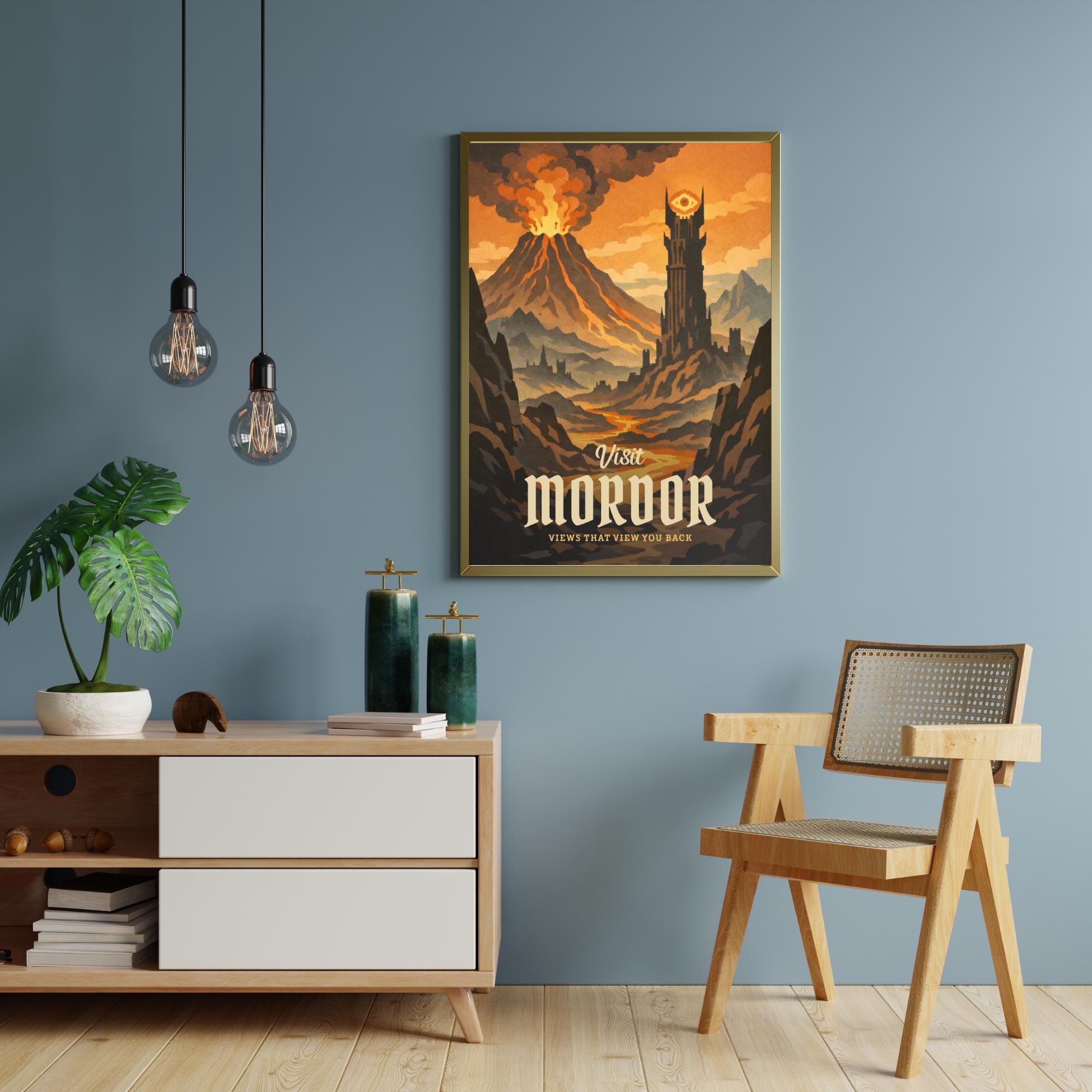 Visit Mordor Poster | Lord of the Rings Travel Art, Dorm Room Poster - Etsy