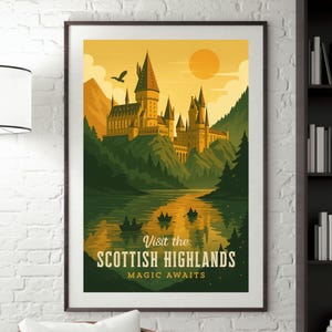 Wizard School Digital Poster – Geek Wall Art Printable | Vintage Wizard Decor for Dorm, Nursery, or Gift