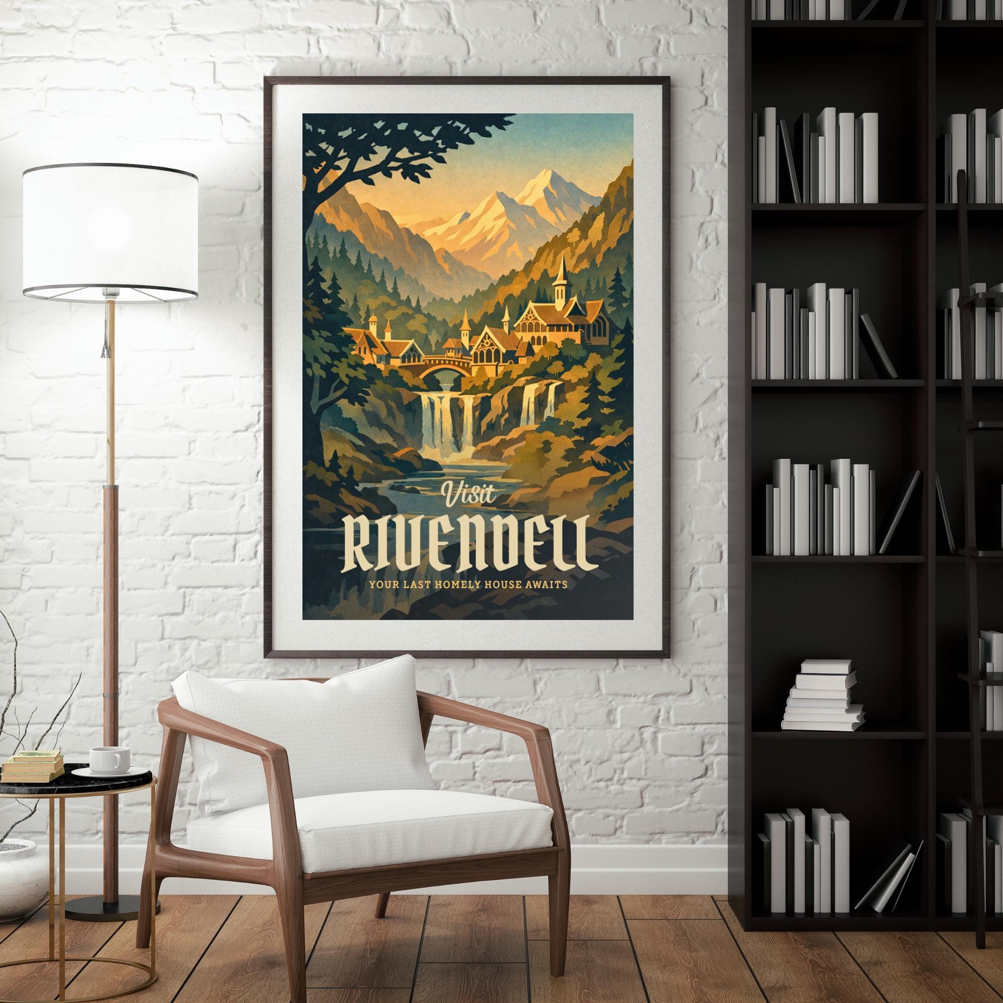Visit Rivendell Poster | Lord of the Rings Travel Art - Etsy