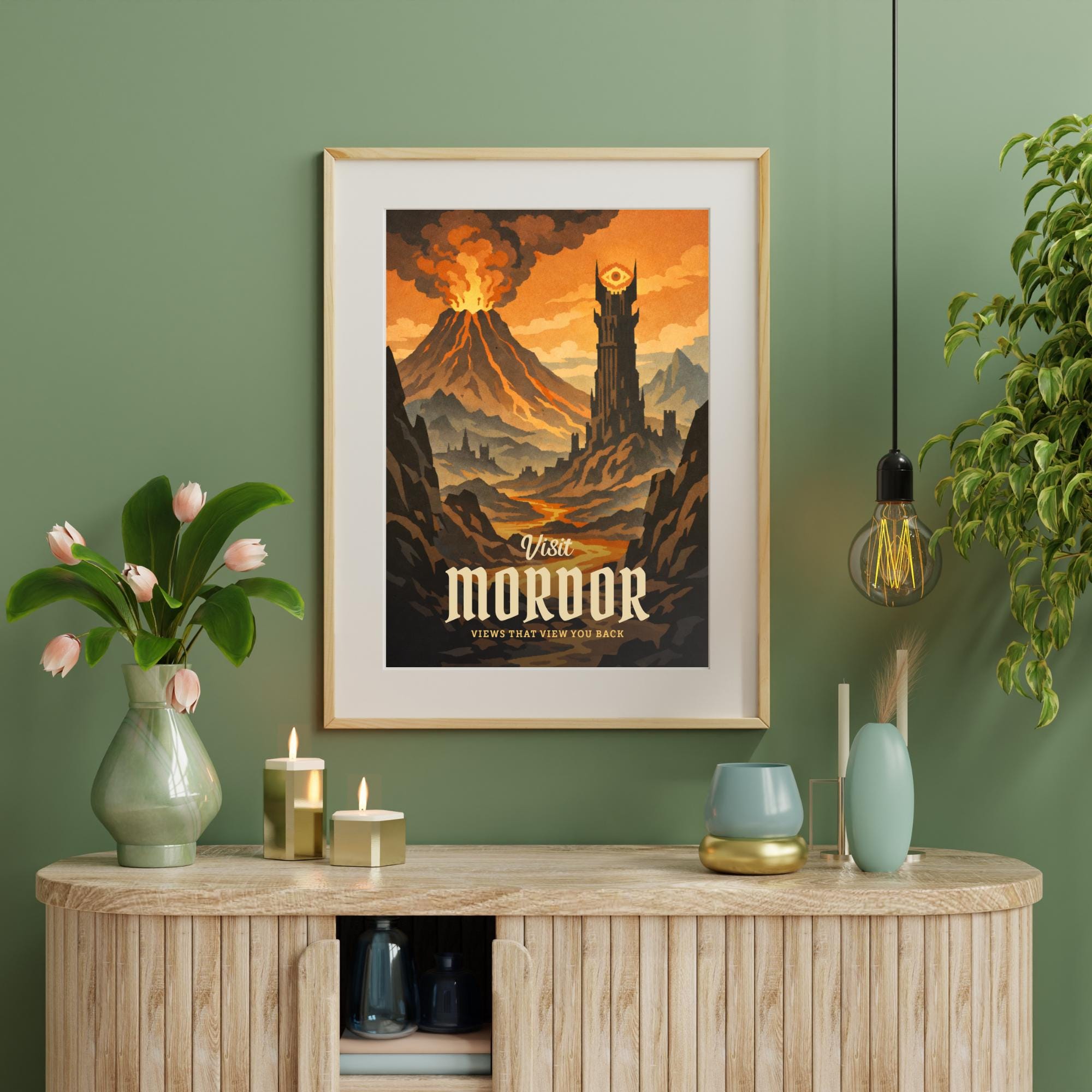 Visit Mordor Poster | Lord of the Rings Travel Art, Dorm Room Poster - Etsy