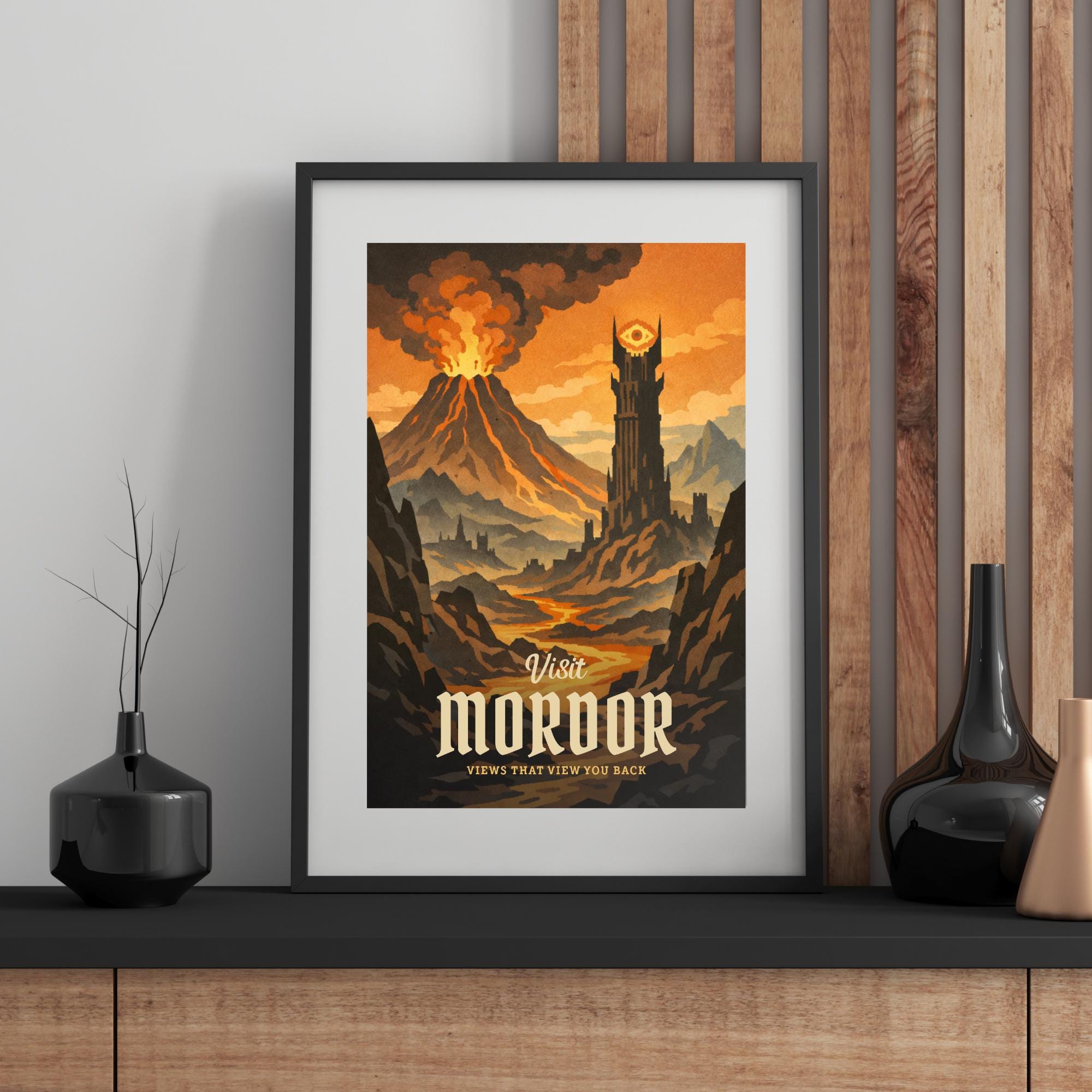 Visit Mordor Poster | Lord of the Rings Travel Art, Dorm Room Poster - Etsy
