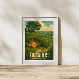 The Shire Poster | Lord of the Rings Travel Art, Dorm Room Poster - Etsy