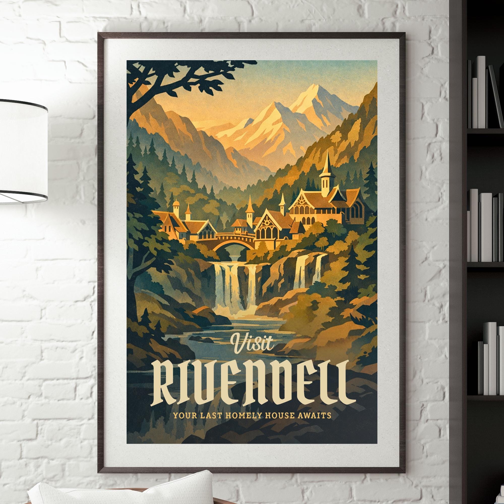 Visit Rivendell Poster | Lord of the Rings Travel Art - Etsy