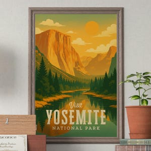 Yosemite National Park Vintage Travel Poster