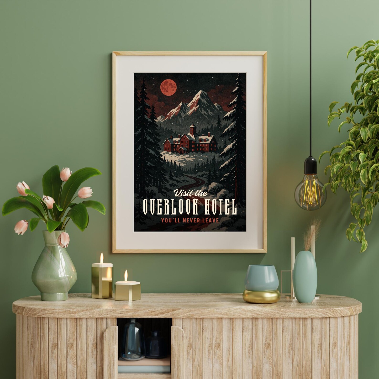 Overlook Hotel Poster | the Shining Halloween Horror Vintage Travel ...