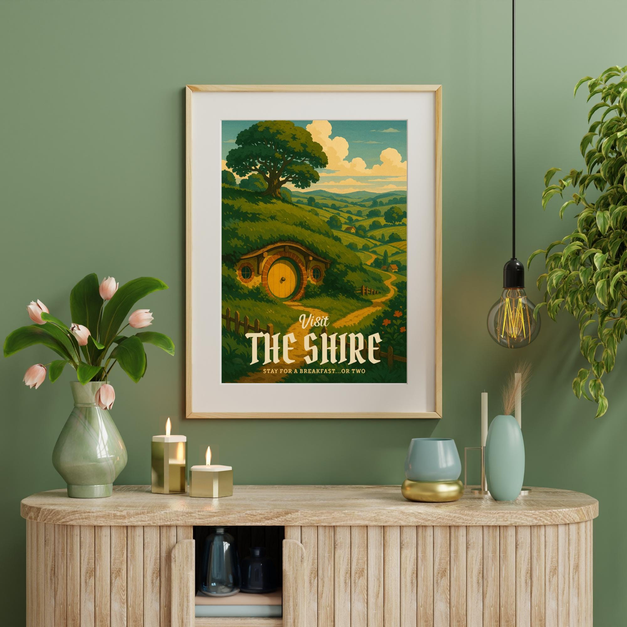 The Shire Poster | Lord of the Rings Travel Art, Dorm Room Poster - Etsy