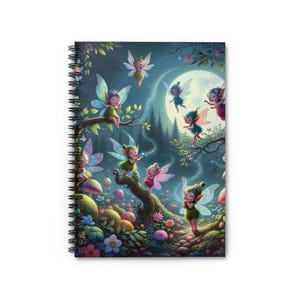 Fairy-Themed Spiral Notebook for Dreamers, Magical Journal, Fantasy Stationery, Gift for Writers, Cute Notebook for Kids