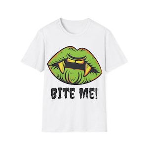Bite Me T-Shirt for Halloween, Fun Graphic Tee, Unisex Casual Wear, Gift for Halloween Lovers, Spooky Party Apparel