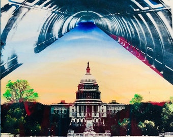 The Capitol - DC Flag & Metro Sky