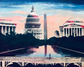 DC Monuments (Cherry Blossom Sunset)