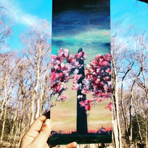 Washington Monument with Cherry Blossoms