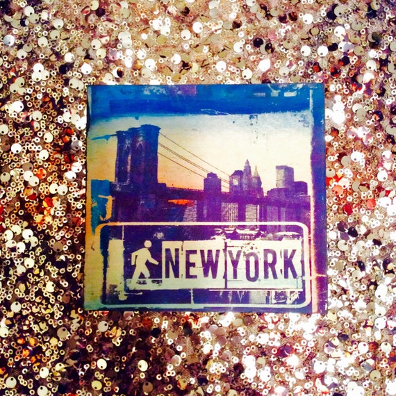 I Walk NY Sign Collage