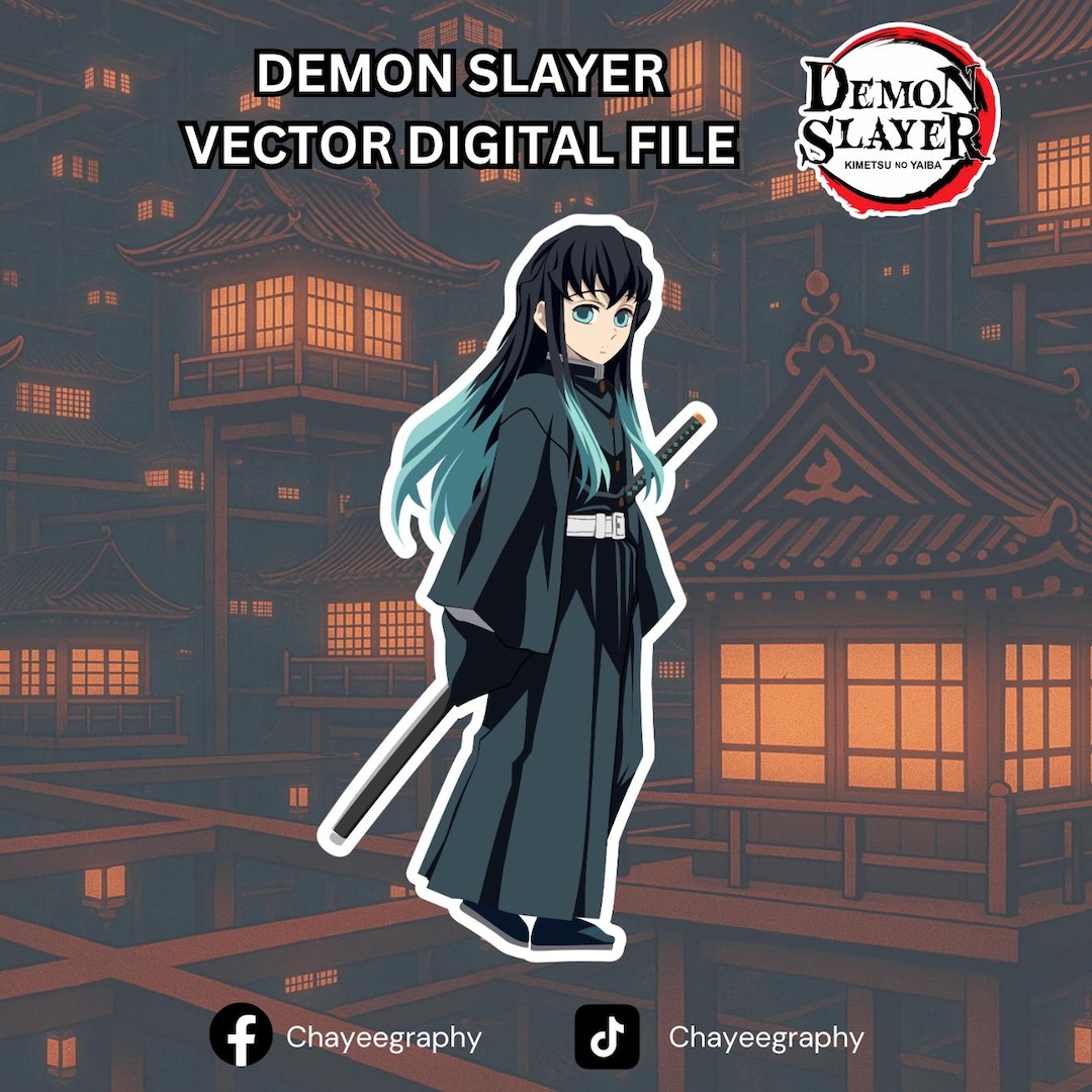 Muichiro Tokito - Demon Slayer Hand Drawn Vector by Chayeegraphy