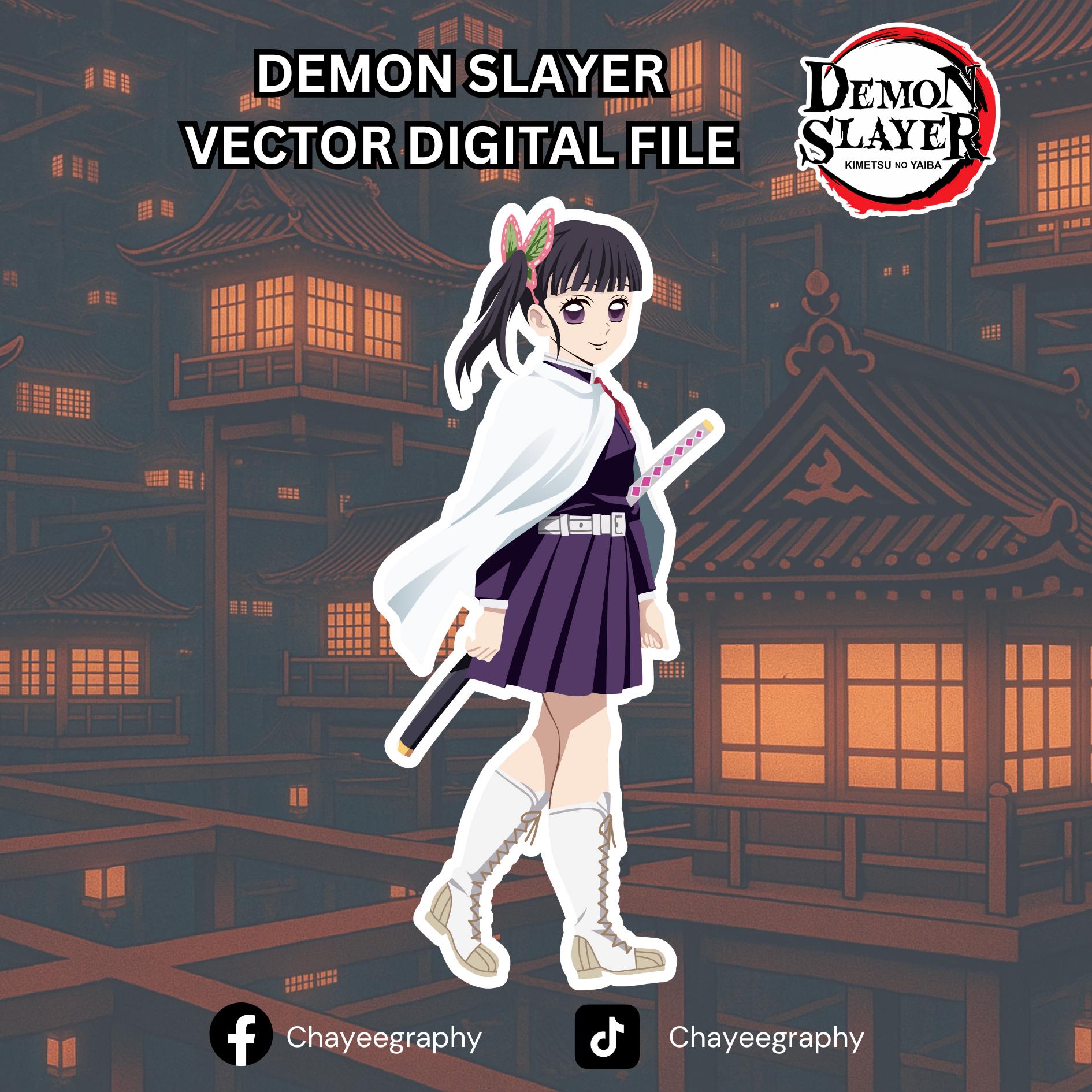 Kanao Tsuyuri - Demon Slayer Hand Drawn Vector by Chayeegraphy - Etsy