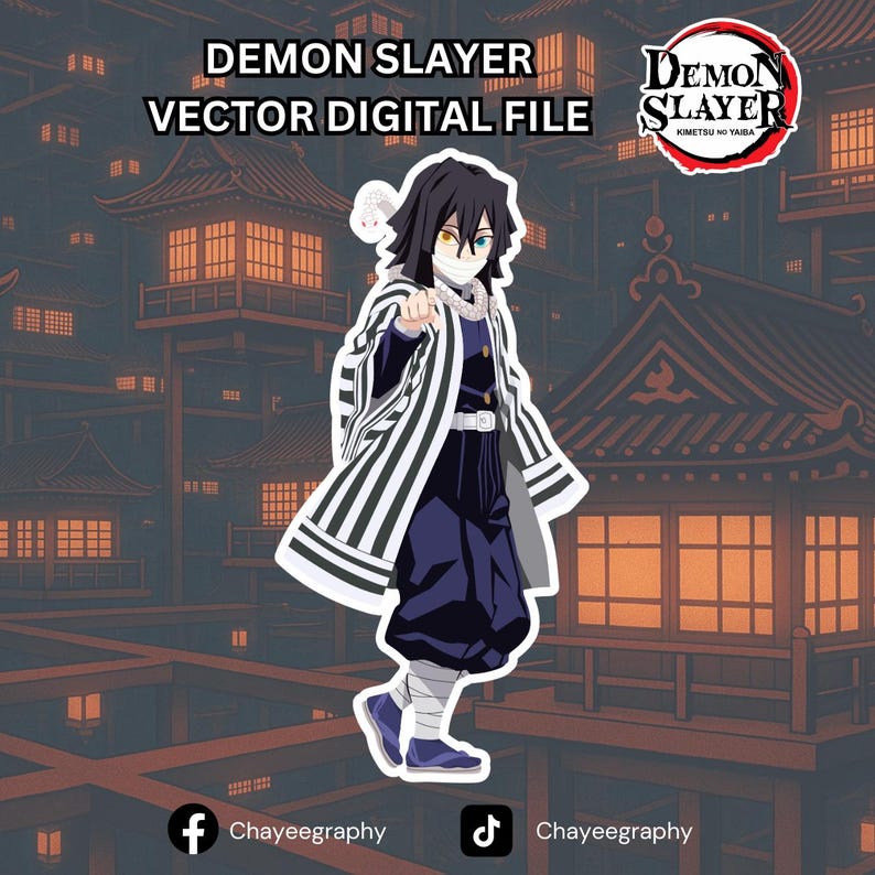 Obanai Iguro - Demon Slayer Hand Drawn Vector by Chayeegraphy - Etsy