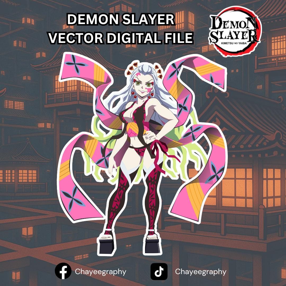 Daki - Demon Slayer Hand Drawn Vector by Chayeegraphy - Etsy