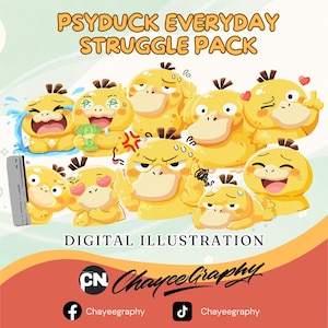 Psyduck Everyday Struggle Pack | Digital Download | Chayeegraphy