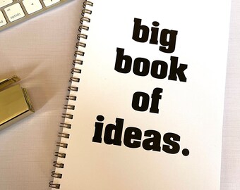 Big Book of Ideas Spiral Notebook - 50 Page Spiral Notepad, Stocking Stuffer, Grab Bag, Stationery
