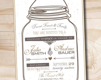 mason jar invitation etsy