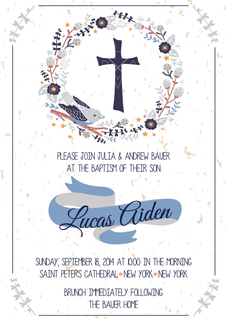 Dove First Holy Communion Invitation Rustic Baptism Invitation Baby Baptism Invitation Boy Baptism Dove Baptism Invitation