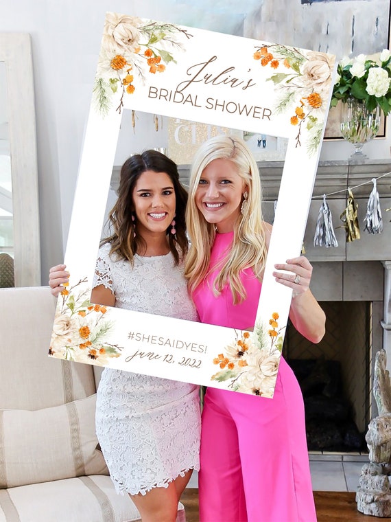 Brunch & Mimosas Brunch and Bubbly Floral Bridal Shower Photo Frame Prop Photo Booth Frame Il_570xn