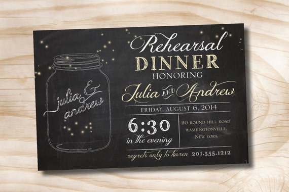 Mason Jars Fireflies Rehearsal Dinner, Couples Shower, Summer Engagement Party Invitation Printable digital file or printed invitations Il_570xn