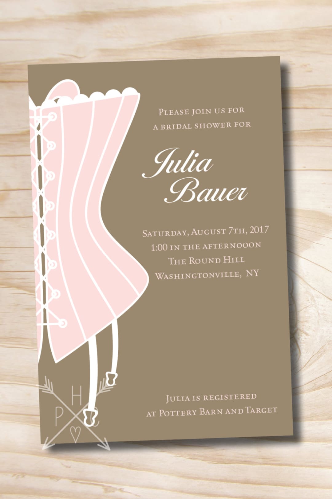Bachelorette Corset Invitations