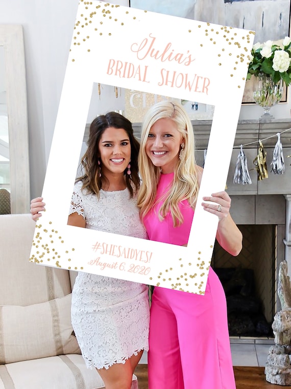 Brunch & Bubbly Bridal Shower Photo Frame Prop Photo Booth Frame Digital File Il_570xn