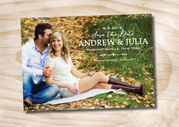 Photo picture save the date Save the Date - Printable digital file or printed invitations Il_570xn