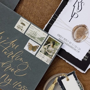Bespoke Vintage Postage Stamp Set Curation for Wedding Invitations - Custom Collection + Individual Proposal (Stamps Purchased Separately)