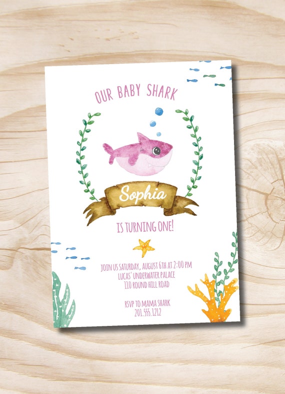 Watercolor Shark Photo Invitation Under The Sea Invitation Baby Shark Birthday Invitation Custom Pdf Or Printed Invitation Paper Paper Party Supplies Watercolor Shark Photo Invitation Under The Sea Invitation Baby Shark Birthday Invitation Custom Pdf Or Printed Invitation Paper Paper Party Supplies