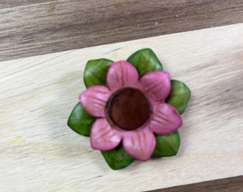1,5" ręcznie robione skórzane kwiaty polne z systemem magnetycznym