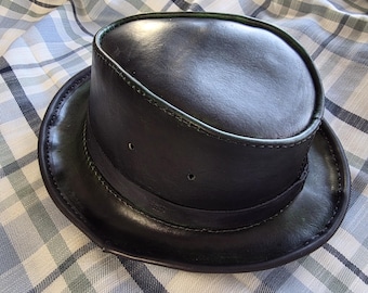 Ręcznie robiony skórzany kapelusz fedora