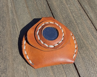 Ręcznie robiony skórzany woreczek na fidgety