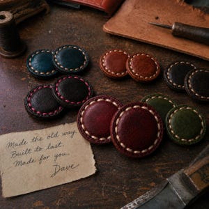 Handcrafted Leather Fidgets - NEW Glow in the dark Thread!!!