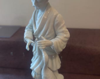 Fitz & Floyd Figurine Retired Piece Oriental Farmer With Crane