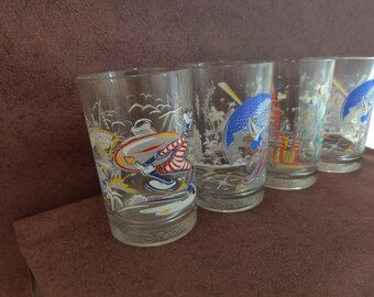 4 mcdonalds 25th anniversary glasses