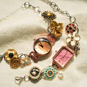 Multiple Styles Watch Bracelet, Vintage Gold Watch Bracelet, Retro Chain Wristwatches, Gold Watch Bracelet, Woman Watch Gift