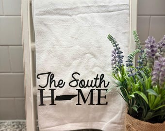 The South home Tennessee | Tea Towel Kitchen Towel Souvenir Gift Southern