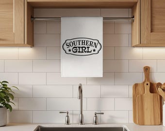Southern Ladies Love to Gossip Tea Towel | Southern Kitchen Decor | Funny Southern Gift | Kitchen Towel