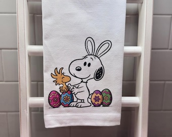 Snoopy  Easter Hand Towel Tea Towel Dish Towel