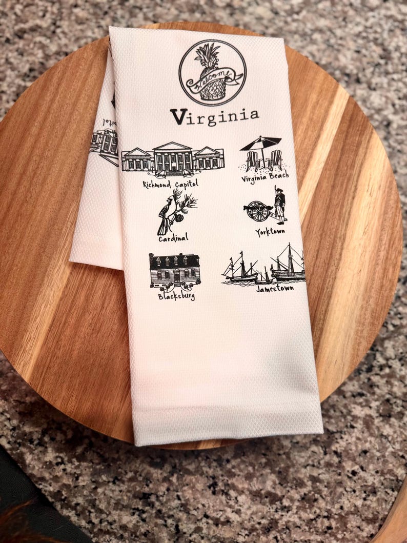 AmericanTowelCo Virginia State Tea Towel - Thumbnail 2