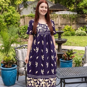 old fashioned cotton house dresses The Dress | 100% Maternity & Nursing-Friendly This vintage cotton voile house dress from the 1950s is a playful Cotton House Dress - Etsy