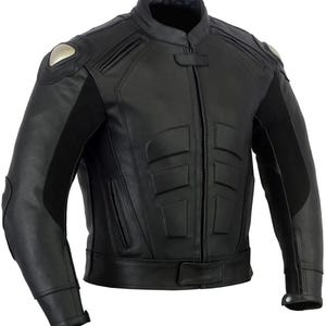 Men&#39;s Black Genuine Cowhide Motorbike Leather Jacket/Biker Leather Jacket