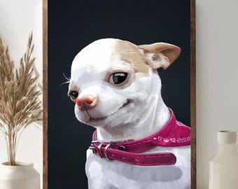 Smiling Dog Meme Poster Unframed, Funny Pet Wall Art Print