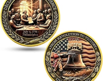 Moneda conmemorativa de la Declaración de Independencia, regalo del 250 aniversario de la Independencia
